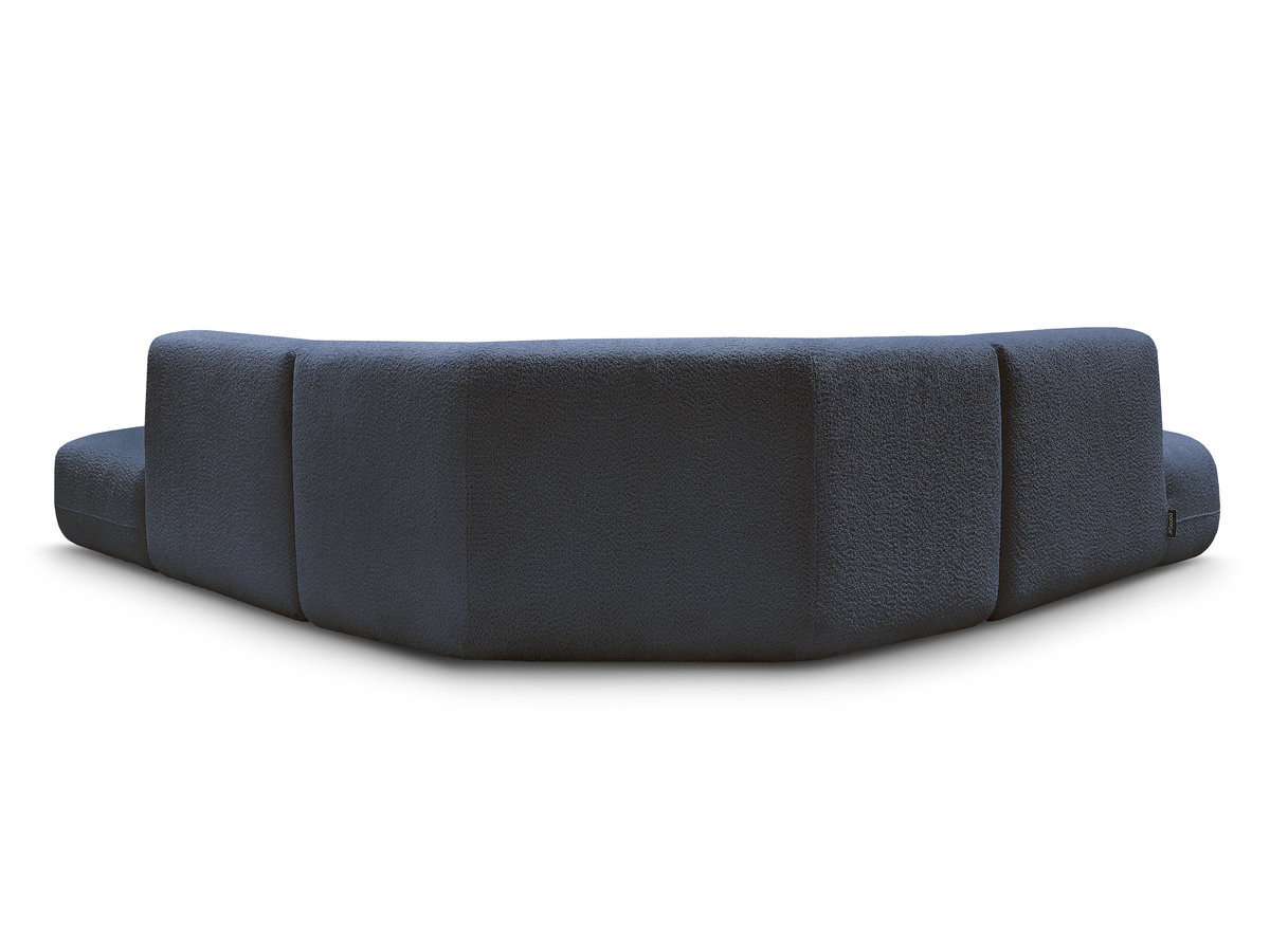 Canapé d'angle L fixe modulable ANDA tissu chenille