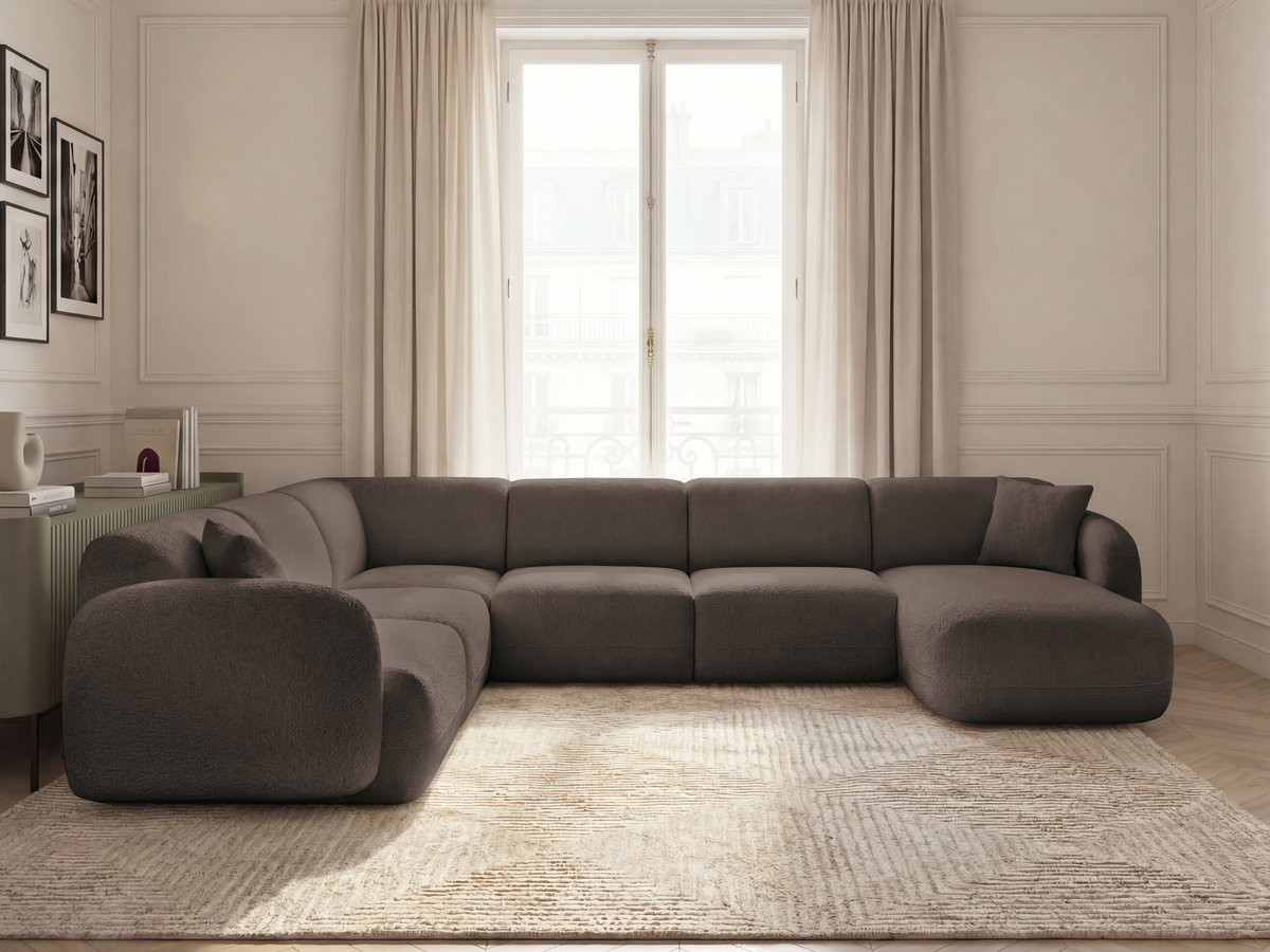 Canapé panoramique modulable ANDA marron — vue 4