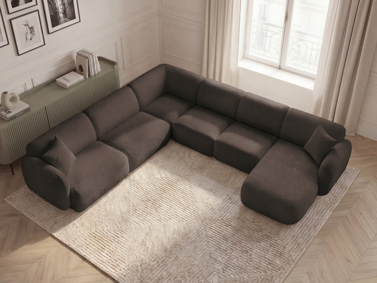 Canapé panoramique modulable ANDA marron — vue 5