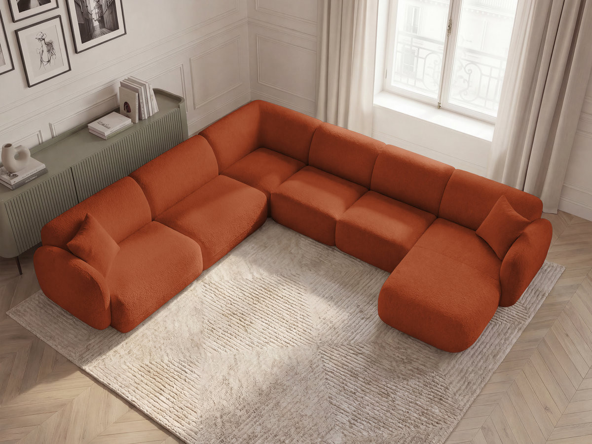Canapé panoramique modulable ANDA orange — vue 5