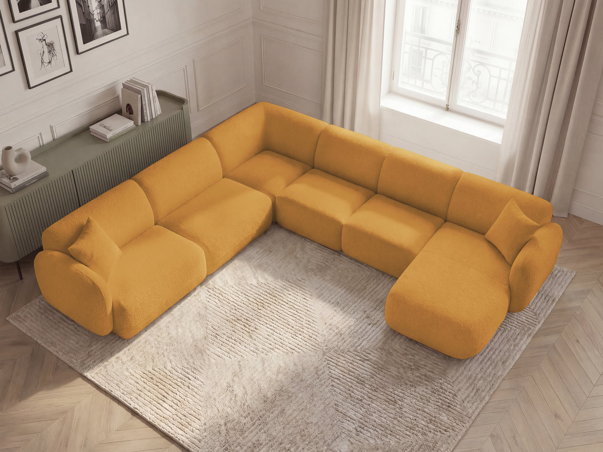 Canapé panoramique modulable ANDA jaune — vue 5