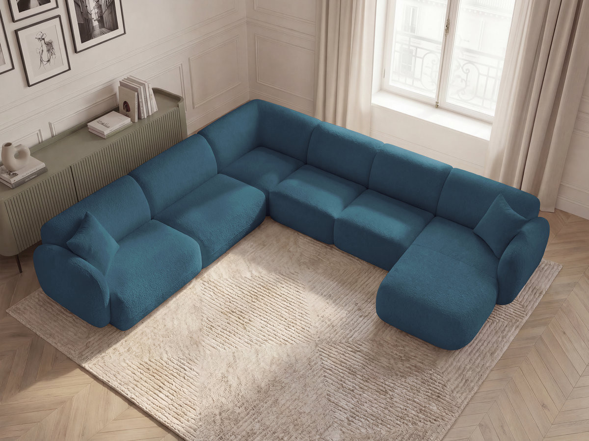 Canapé panoramique modulable ANDA bleu clair — vue 5