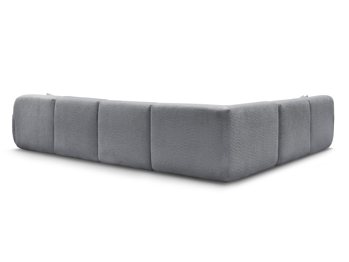 Canapé panoramique fixe modulable ANDA avec 1 mrdn, 3 chfs 1 place sans accoudoir, 1 chf 1 place avec accoudoir, 1 petit angle