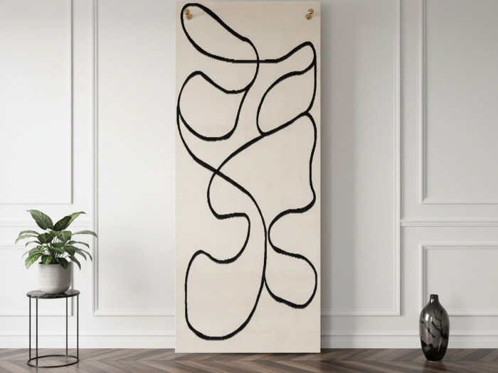 Tapis de couloir poils ras EDITH motif abstrait