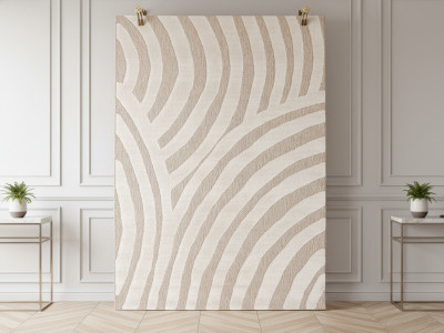 Tapis poils ras VILMA motif abstrait