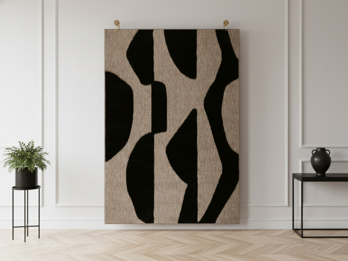 Tapis poils ras EDNA motif abstrait