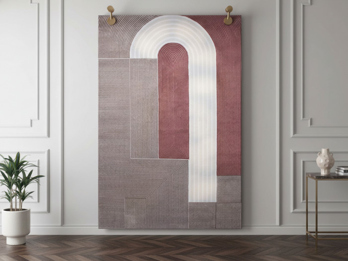 Tapis poils court FRANE motif géometrique