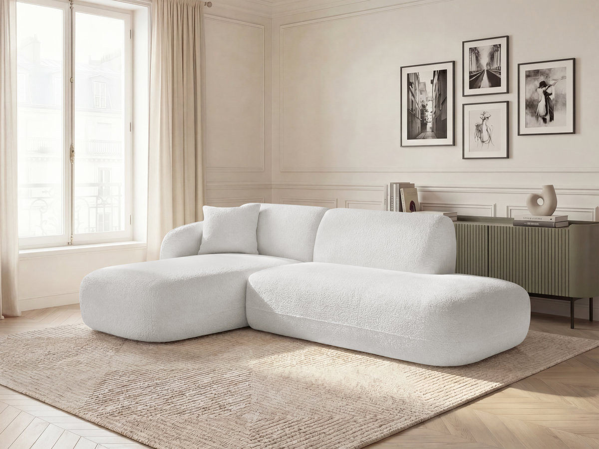 Canapé d'angle modulable ANDA blanc