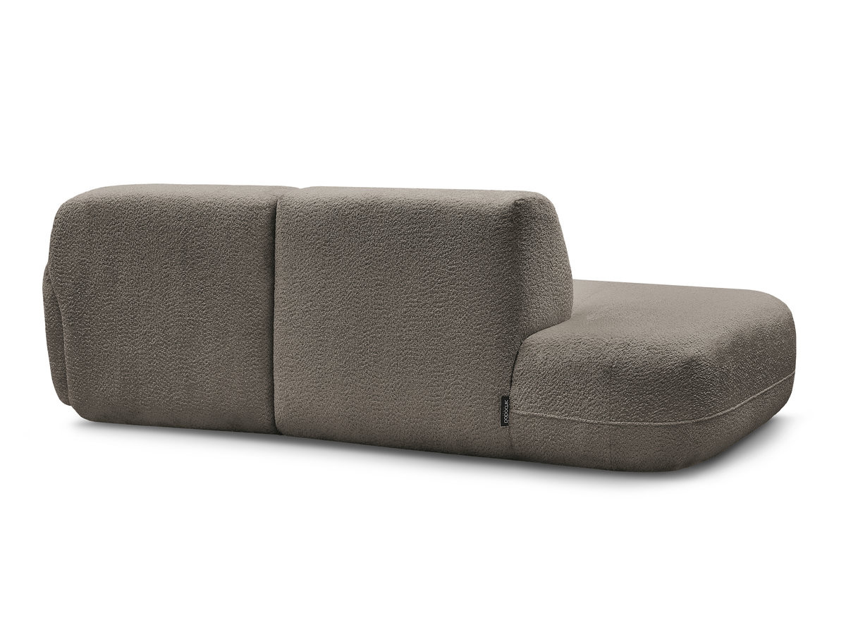 Canapé d'angle fixe modulable ANDA avec 1 méridienne et 1 chauffeuse bout de canapé