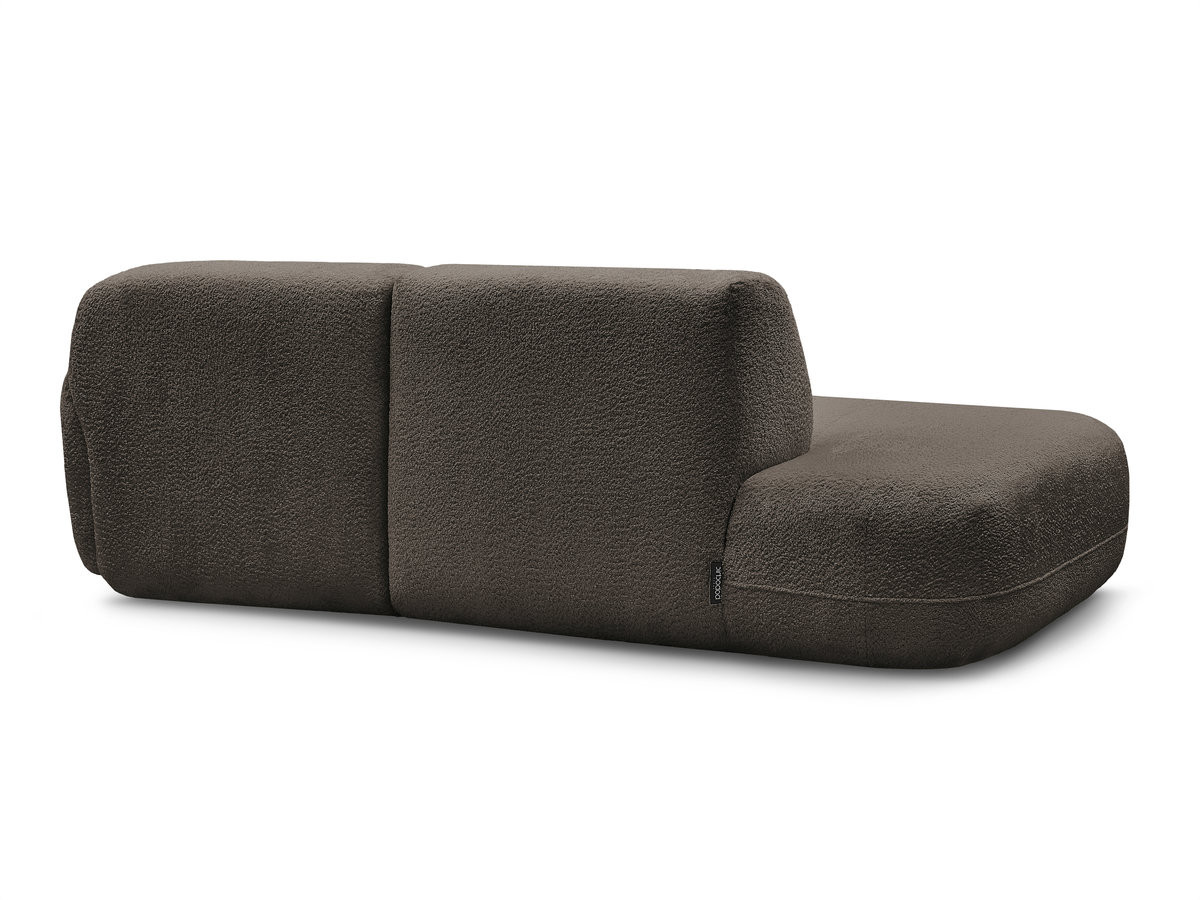 Canapé d'angle fixe modulable ANDA avec 1 méridienne et 1 chauffeuse bout de canapé