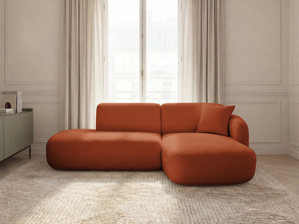 Canapé d'angle fixe modulable ANDA avec 1 méridienne et 1 chauffeuse bout de canapé