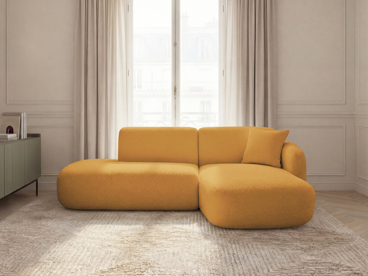 Canapé d'angle fixe modulable ANDA avec 1 méridienne et 1 chauffeuse bout de canapé