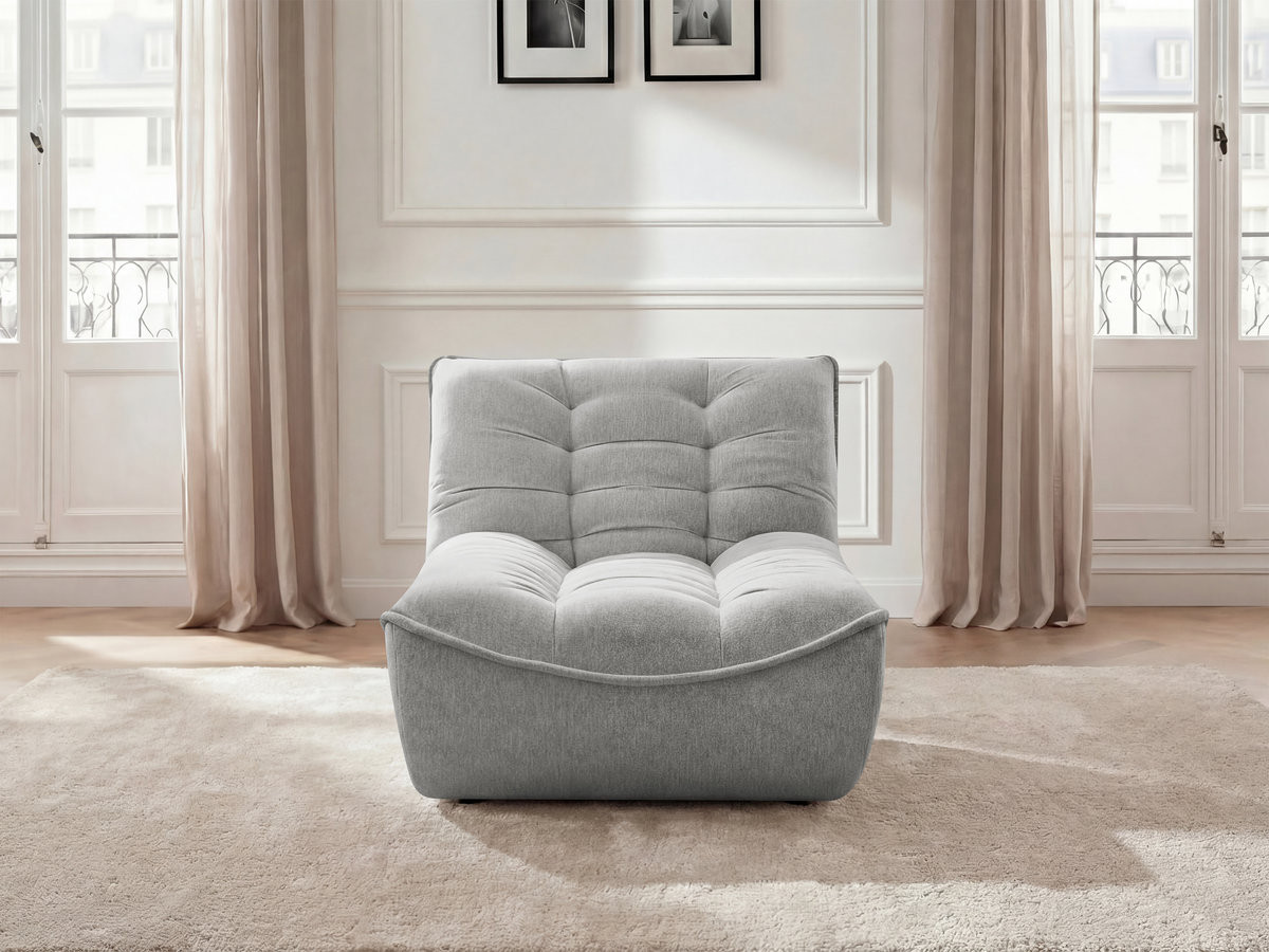 1-zits chaise longue voor modulaire bank SERENA, gemęleerde stof