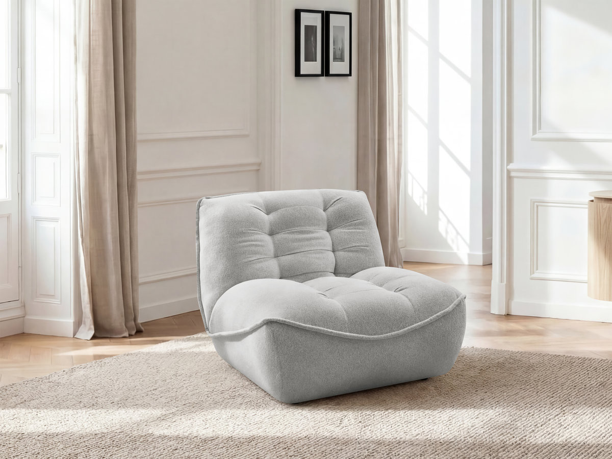 1-zits chaise longue voor modulaire bank SERENA, gemęleerde stof