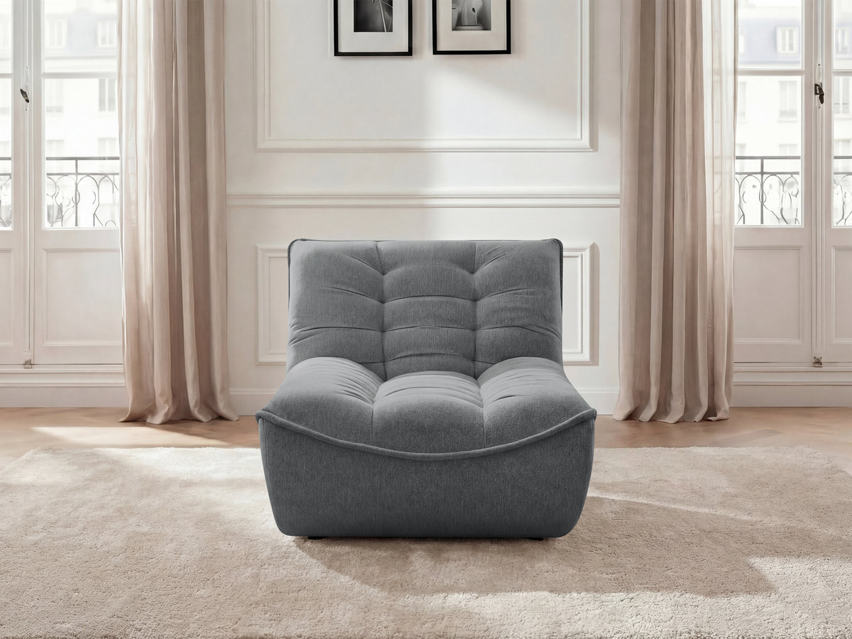 1-zits chaise longue voor modulaire bank SERENA, gemęleerde stof