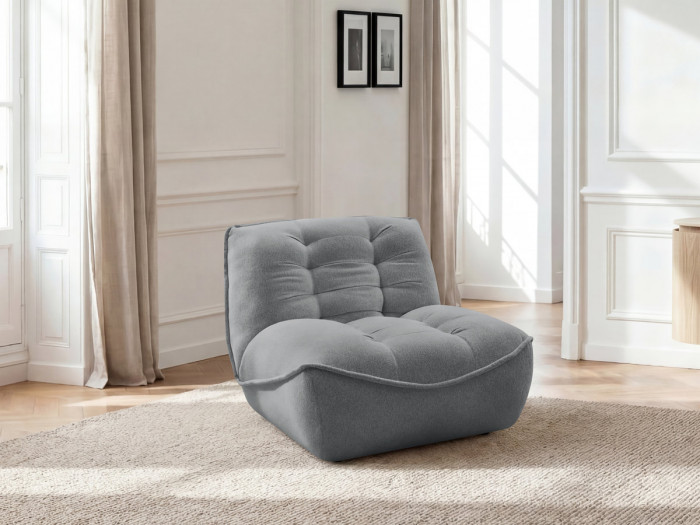 Chauffeuse 1 place pour canapé modulable SERENA tissu chiné