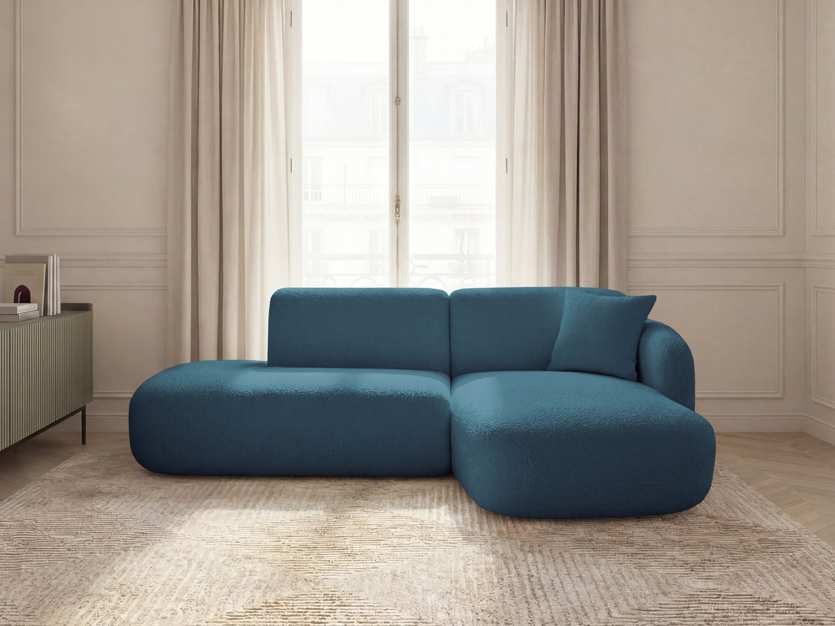 Canapé d'angle fixe modulable ANDA avec 1 méridienne et 1 chauffeuse bout de canapé