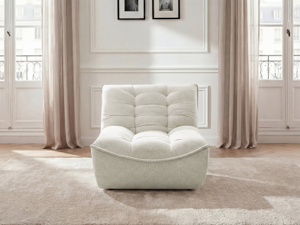 1-zits chaise longue voor modulaire bank SERENA, gemęleerde stof