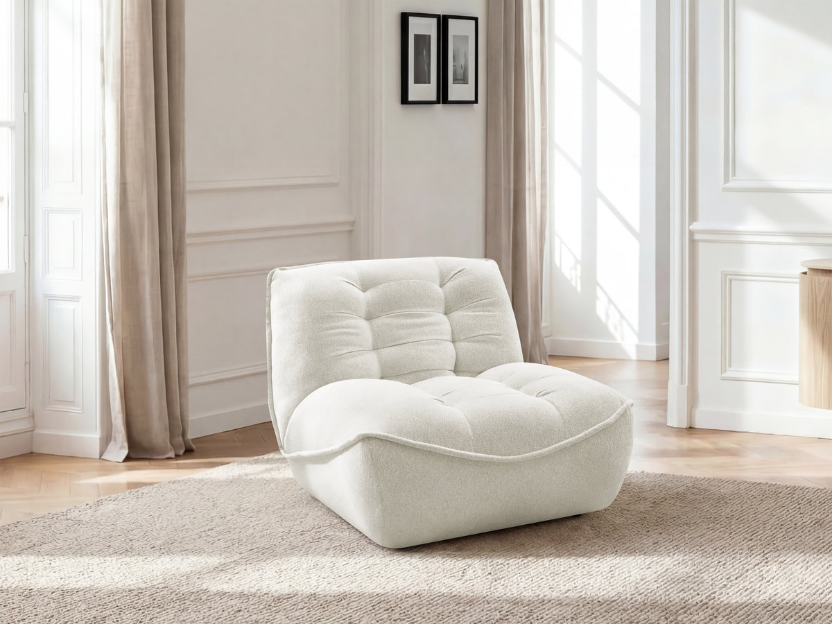 1-zits chaise longue voor modulaire bank SERENA, gemęleerde stof