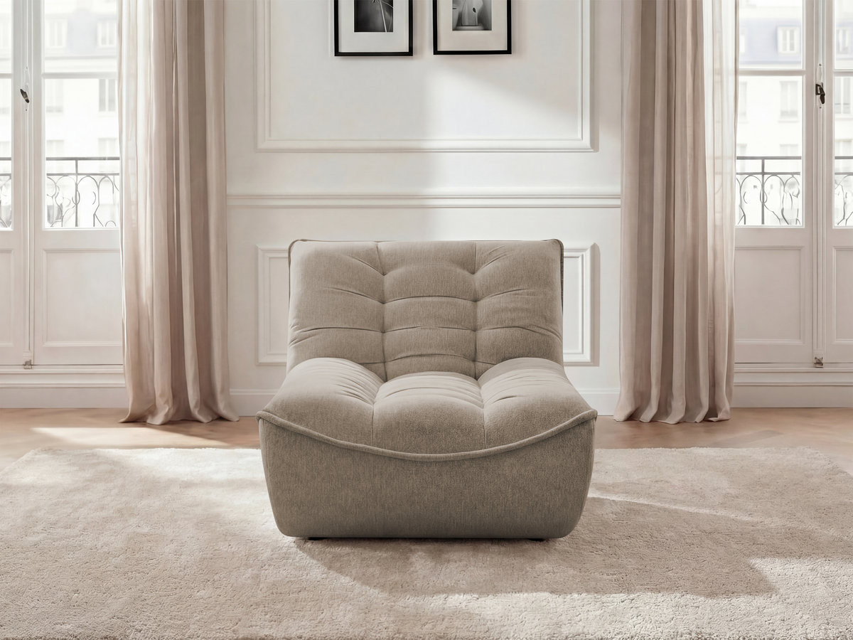 1-zits chaise longue voor modulaire bank SERENA, gemęleerde stof