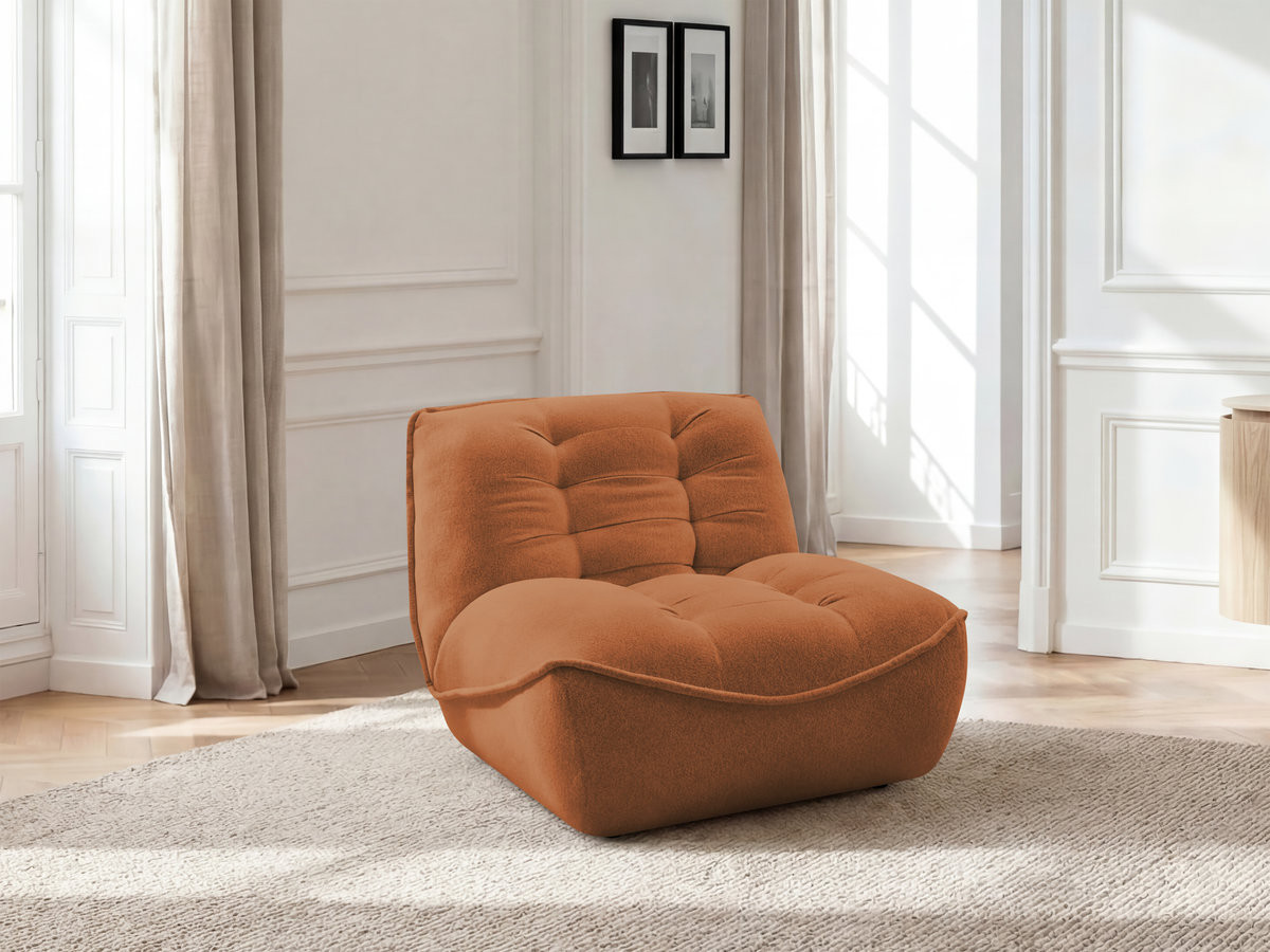 1-zits chaise longue voor modulaire bank SERENA, gemęleerde stof