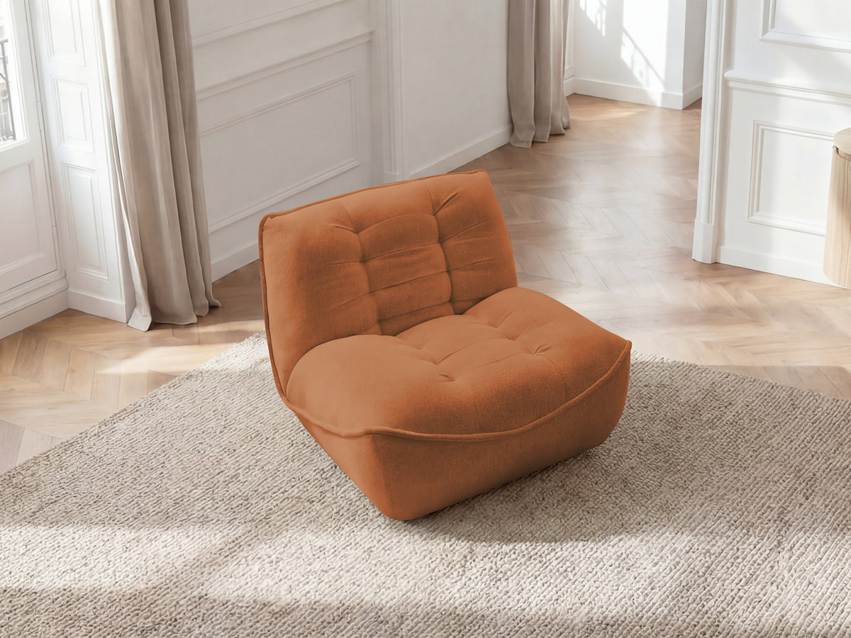 Chauffeuse 1 place pour canapé modulable SERENA chiné orange — vue 5