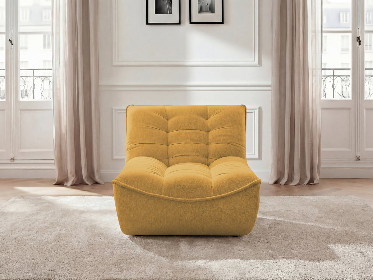 1-zits chaise longue voor modulaire bank SERENA, gemęleerde stof