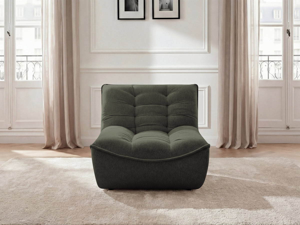 1-zits chaise longue voor modulaire bank SERENA, gemęleerde stof