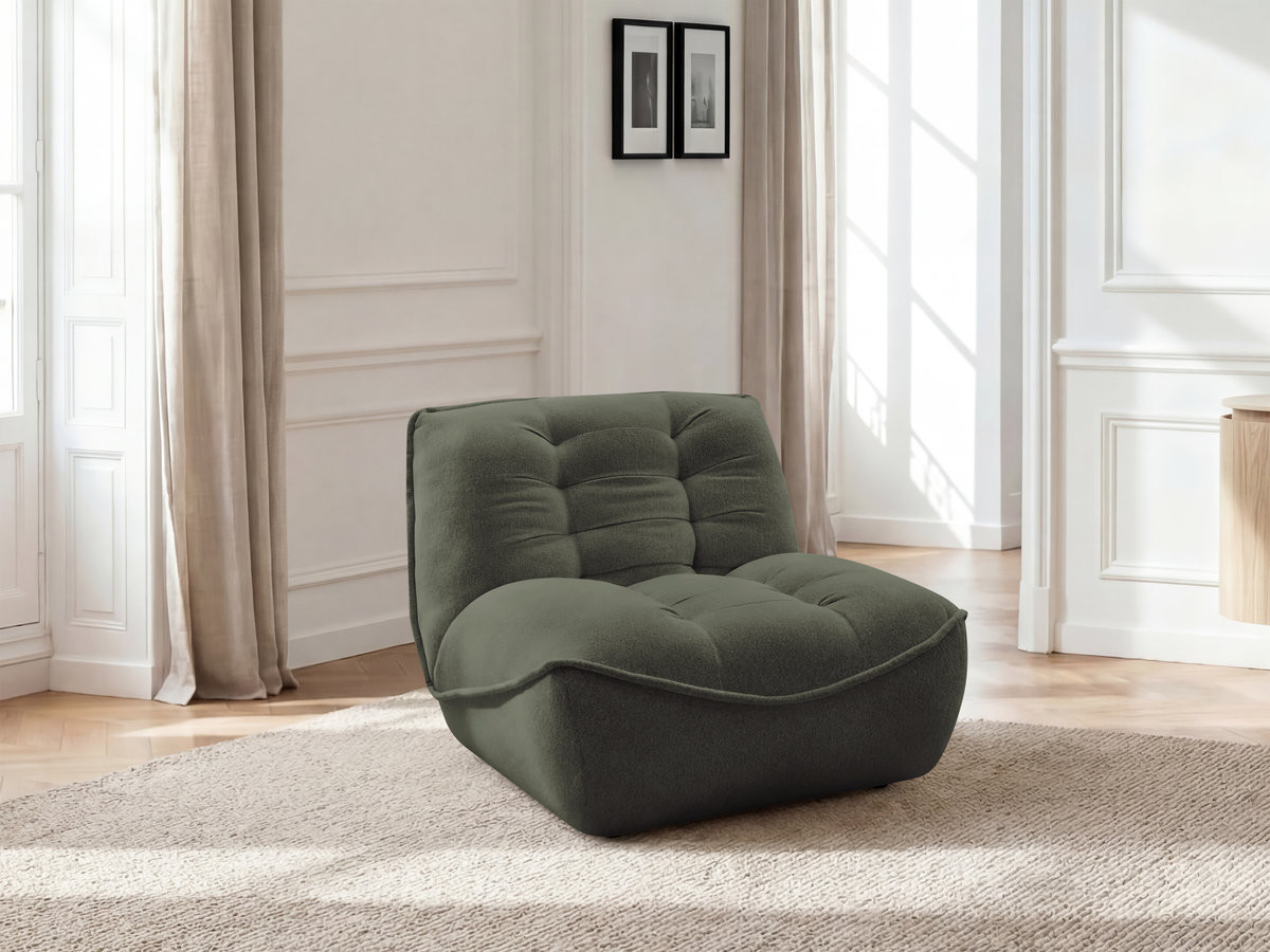 1-zits chaise longue voor modulaire bank SERENA, gemęleerde stof