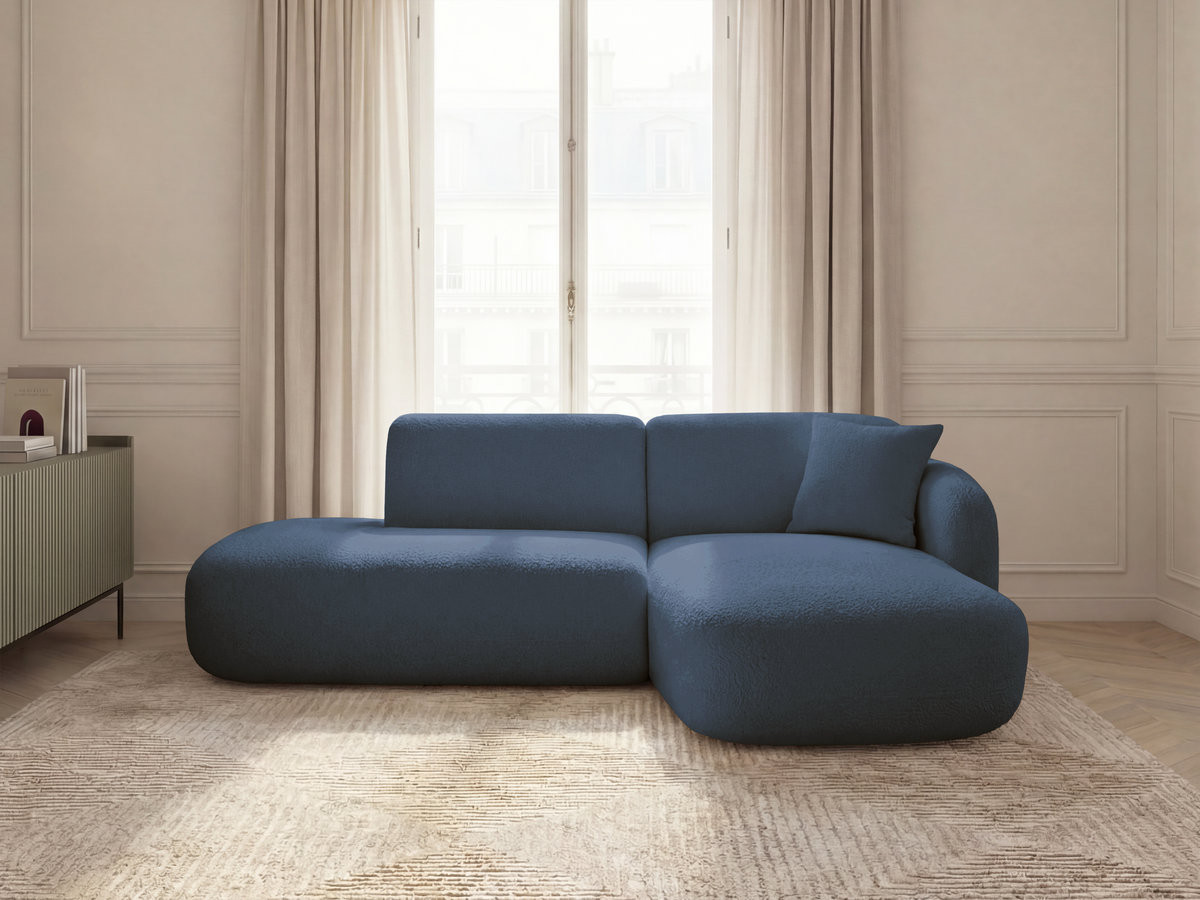 Canapé d'angle fixe modulable ANDA avec 1 méridienne et 1 chauffeuse bout de canapé