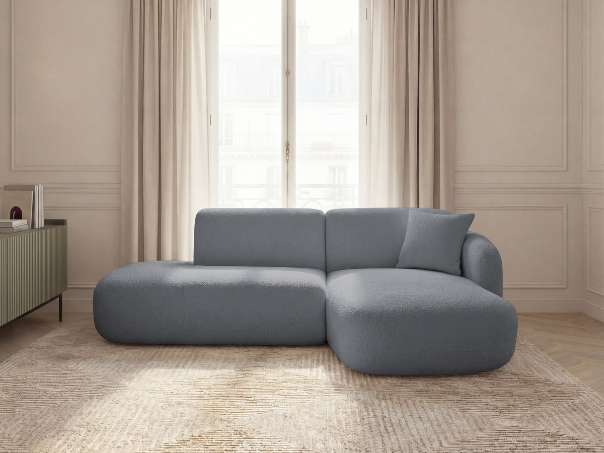 Canapé d'angle fixe modulable ANDA avec 1 méridienne et 1 chauffeuse bout de canapé