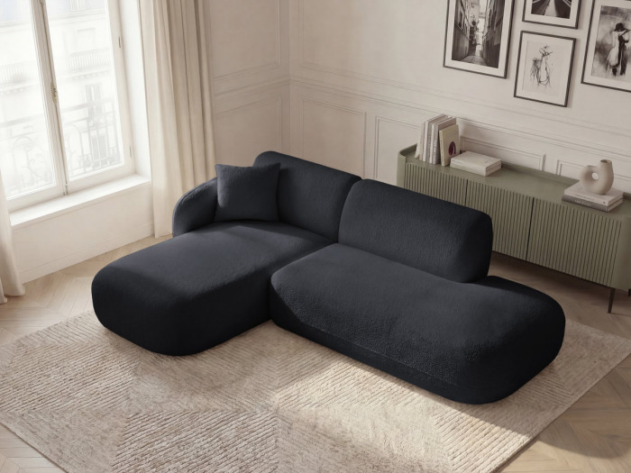 Canapé d'angle fixe modulable ANDA avec 1 méridienne et 1 chauffeuse bout de canapé