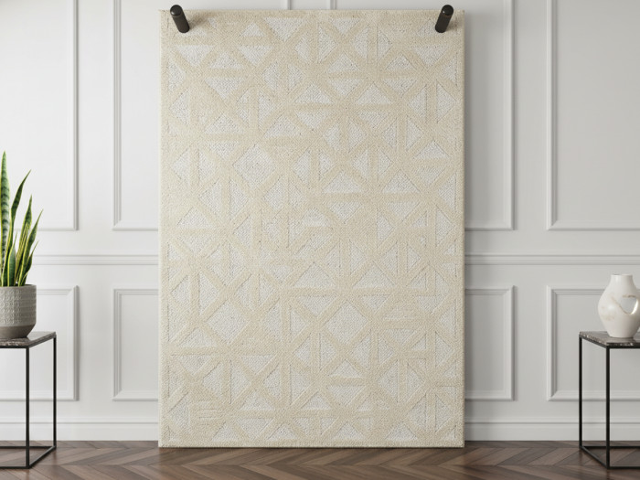 Tapis poils ras HADRI motif géométrique