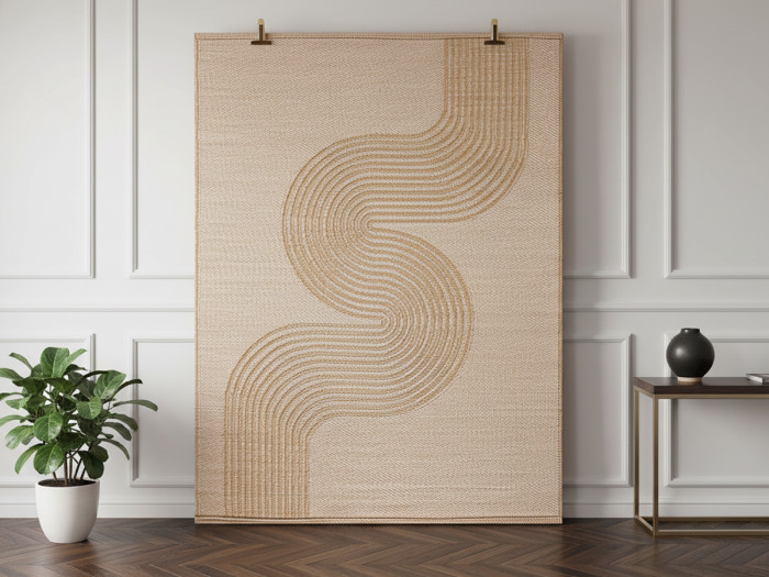 Tapis poils ras SILOE motif abstrait