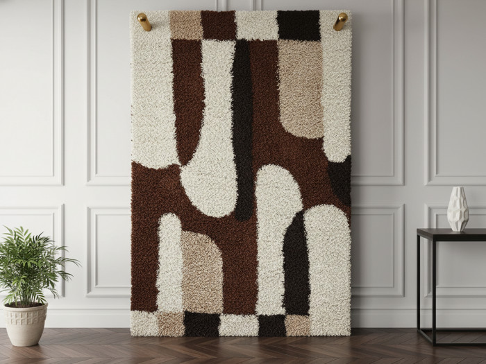 Tapis shaggy WALDENmotif abstrait