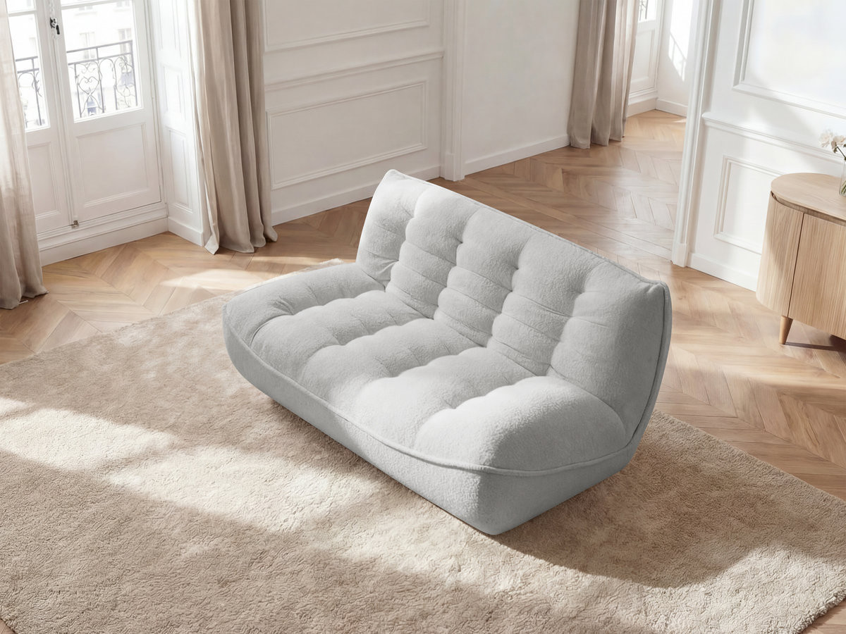 Chauffeuse 2 places pour canapé modulable SERENA chiné gris clair — vue 5