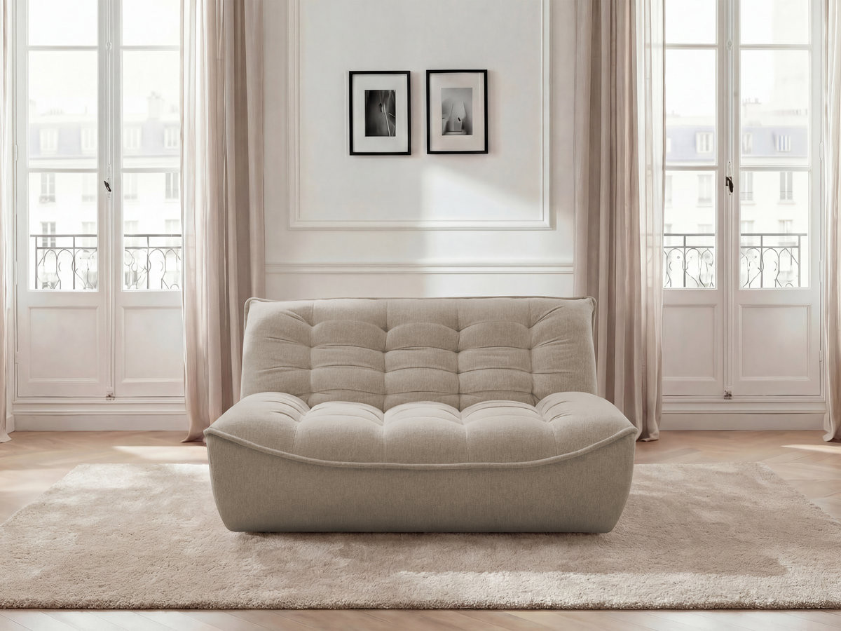 Chauffeuse 2 places pour canapé modulable SERENA chiné taupe — vue 4