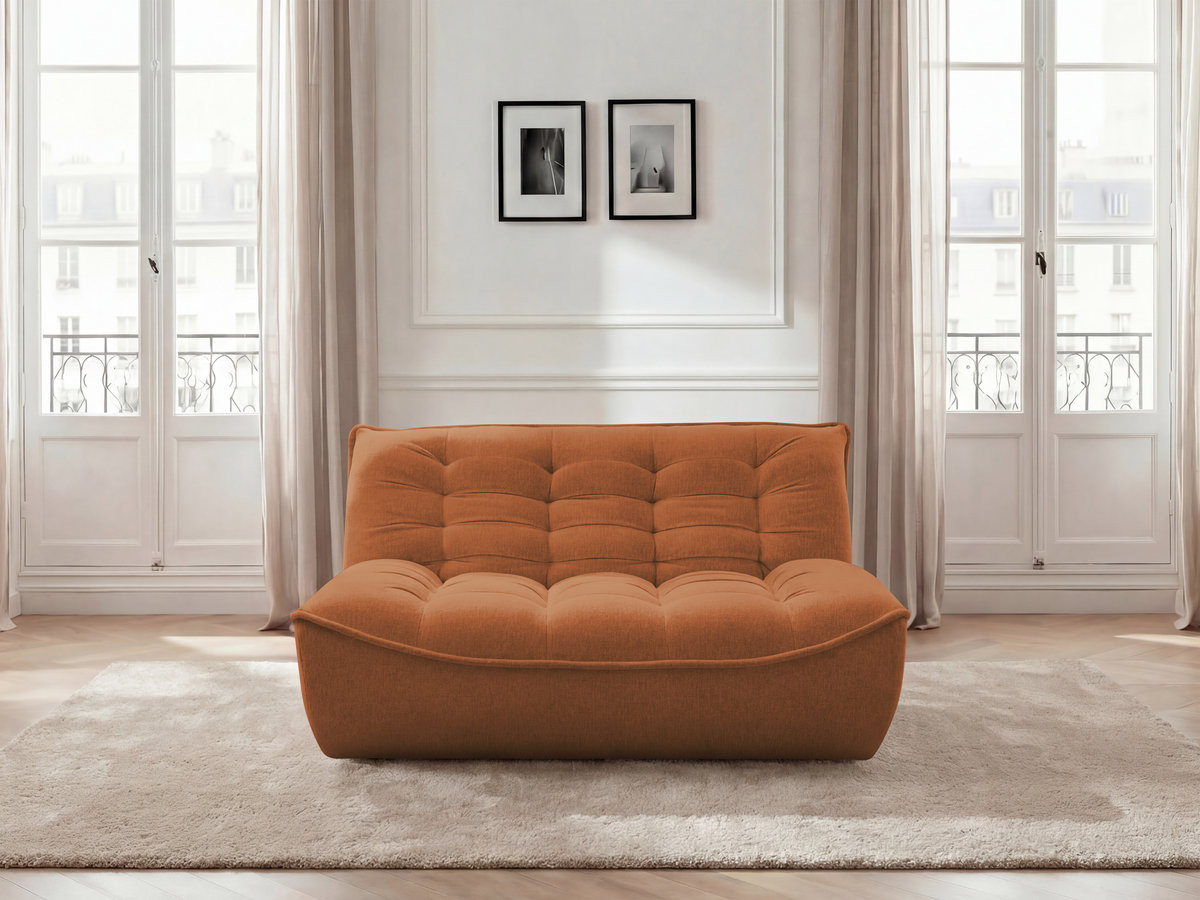 Chauffeuse 2 places pour canapé modulable SERENA chiné orange — vue 4