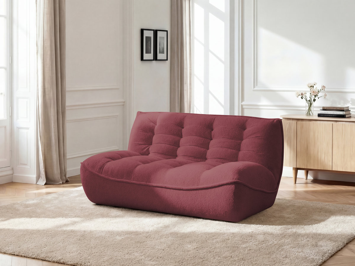 Chauffeuse 2 places pour canapé modulable SERENA chiné rouge