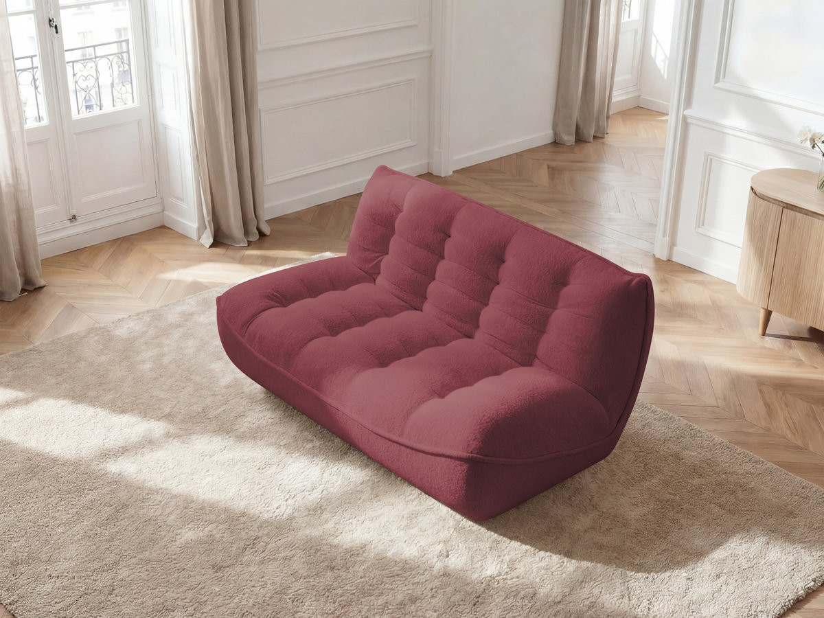 Chauffeuse 2 places pour canapé modulable SERENA chiné rouge — vue 5