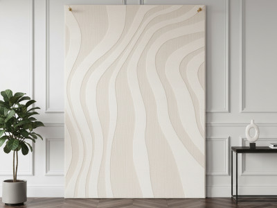 Tapis poils ras NOELIA motif abstrait