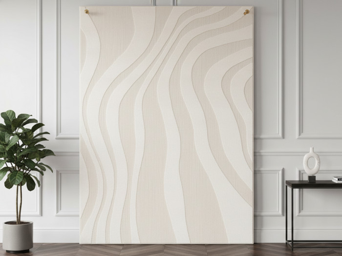 Tapis poils ras NOELIA motif abstrait