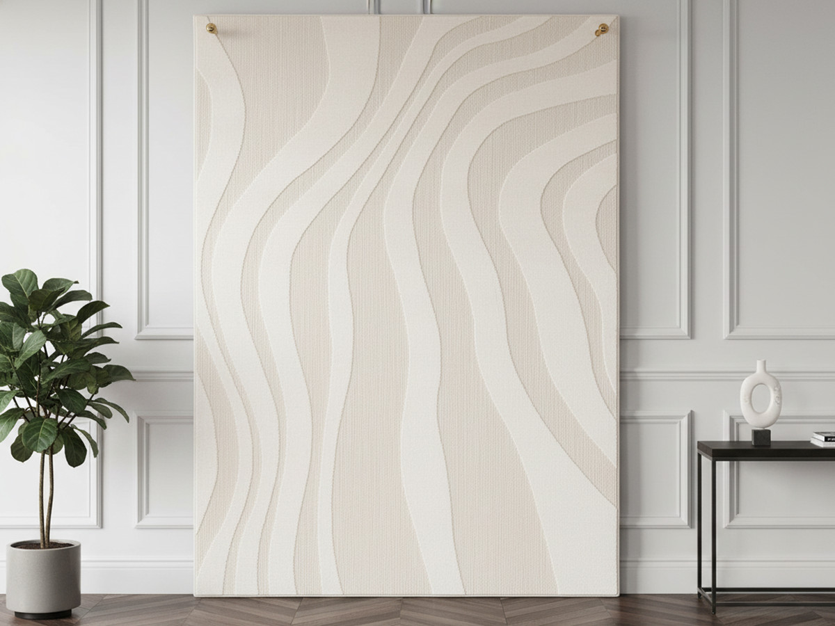 Tapis poils ras NOELIA motif abstrait