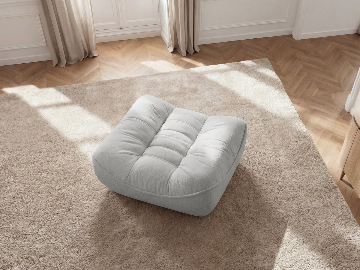 Pouf SERENA chiné gris clair — vue 5