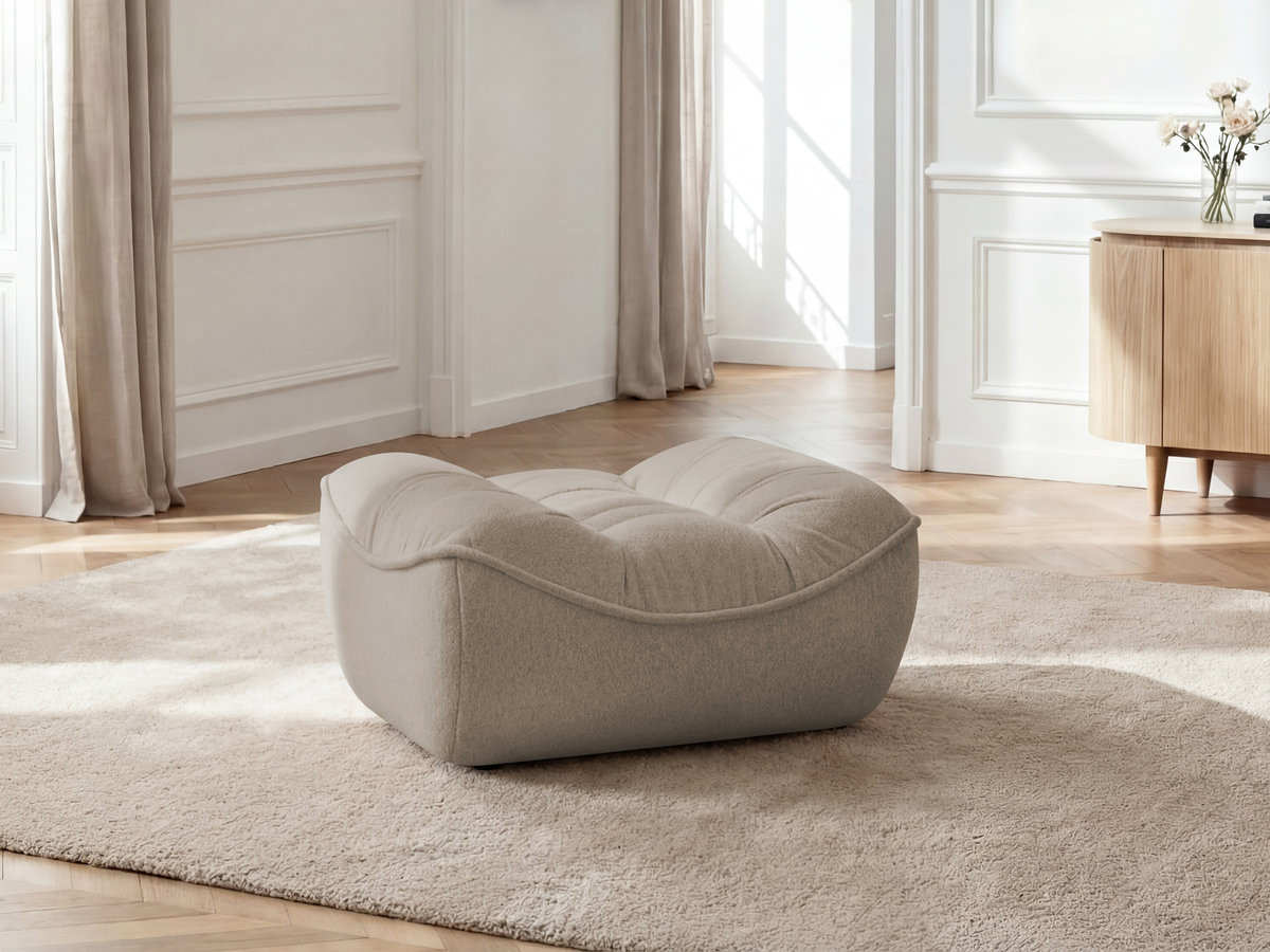 Pouf SERENA chiné taupe