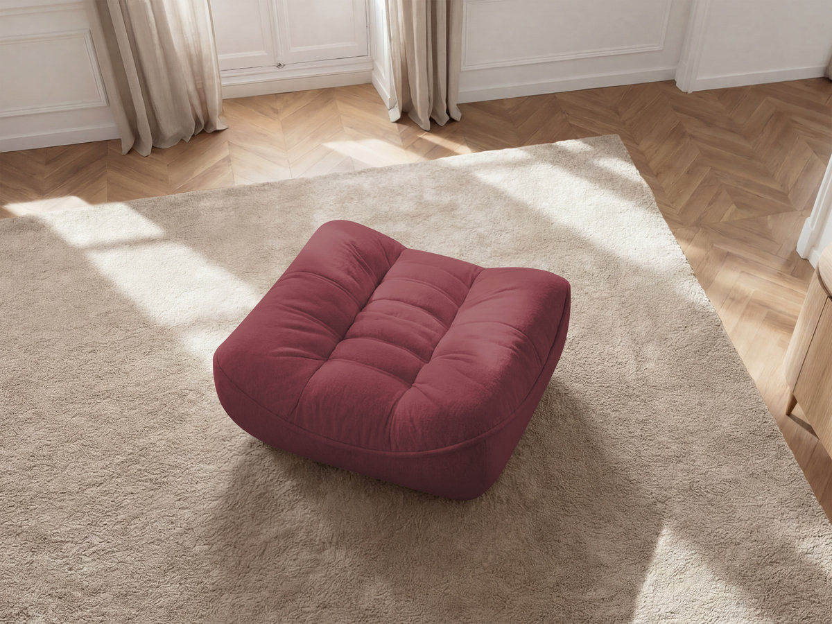 Pouf SERENA chiné rouge — vue 5