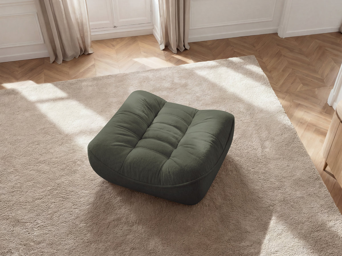 Pouf SERENA chiné vert — vue 5