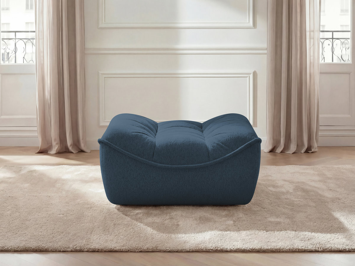 Pouf SERENA chiné bleu — vue 4
