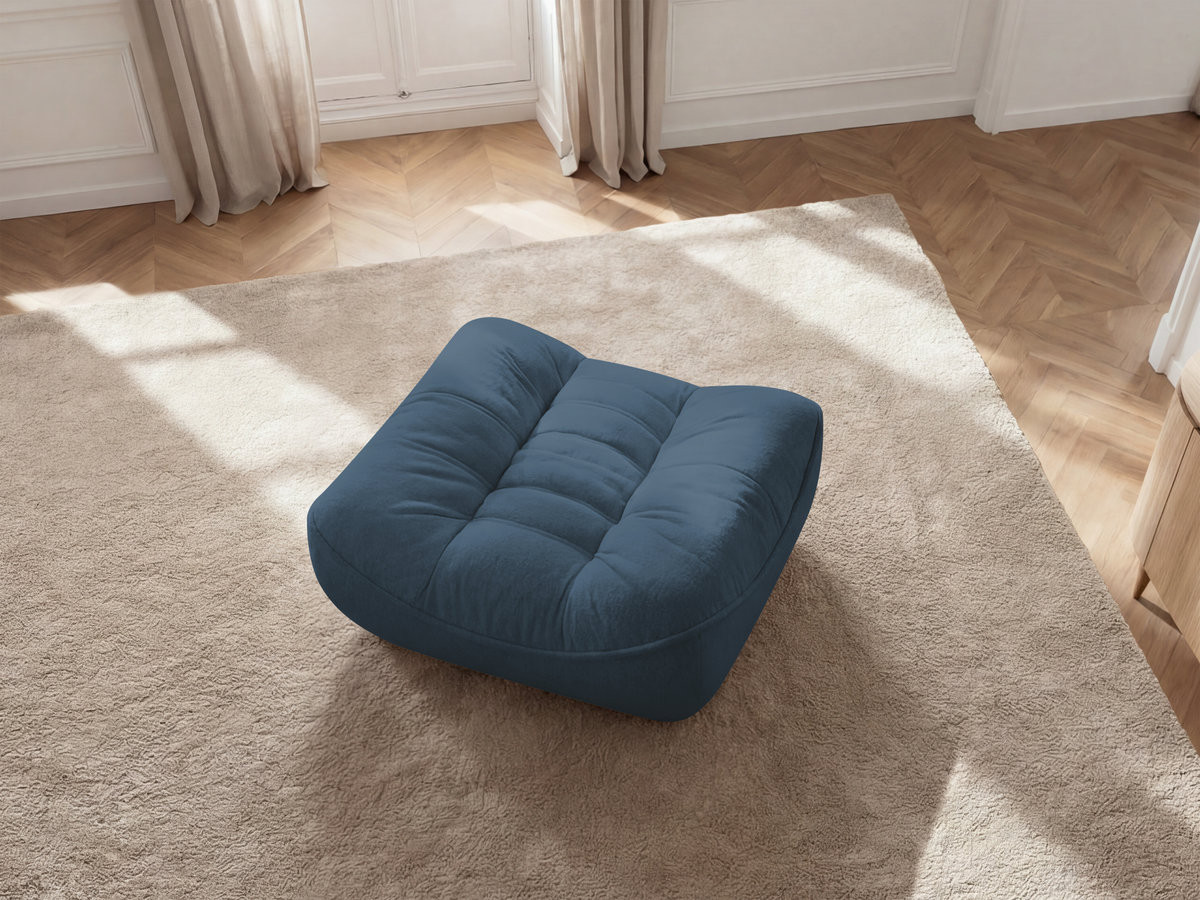 Pouf SERENA chiné bleu — vue 5