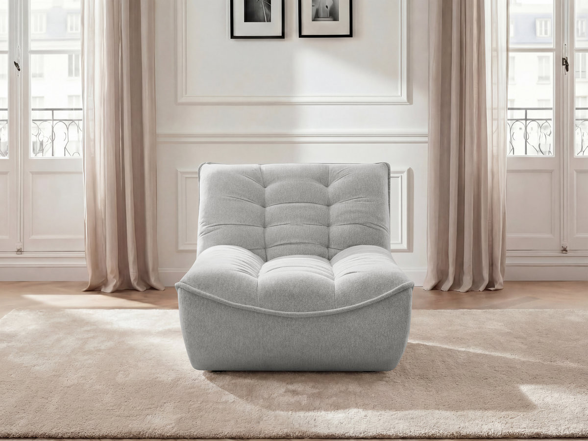 Chaise longue voor de modulaire bank SERENA, gemęleerde stof